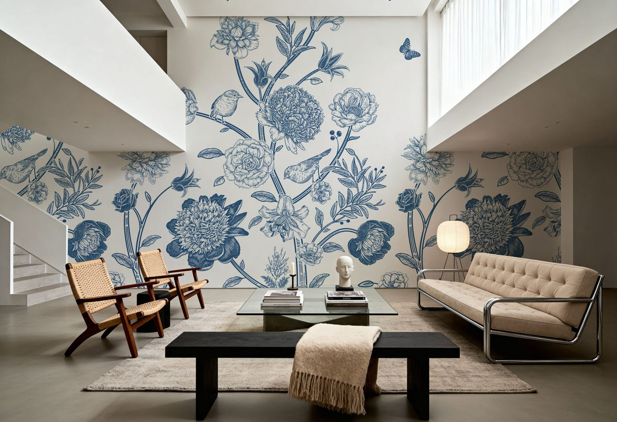 Proud Victorian Flowers Mural Wallpaper - room preview 05
