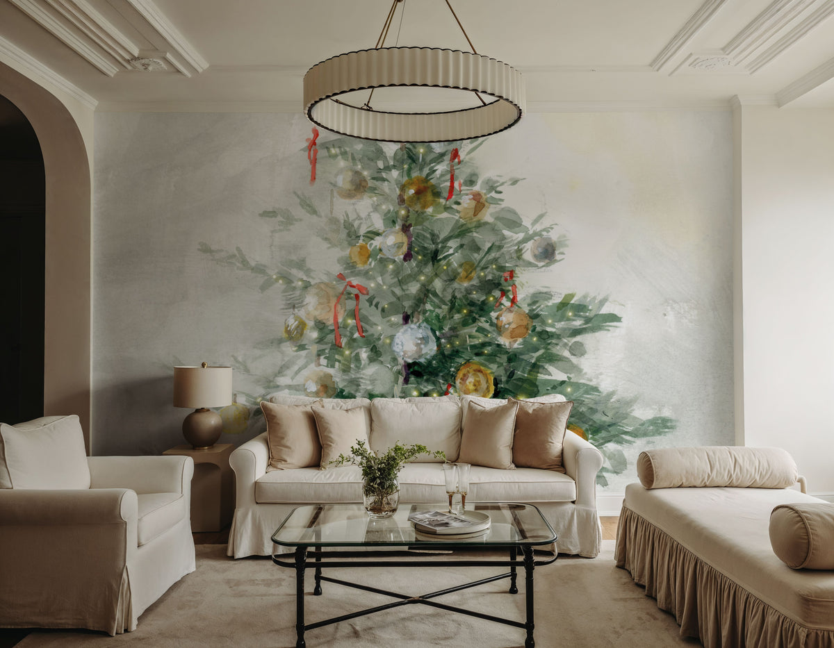 Vintage Holiday I Mural Wallpaper - room preview 05