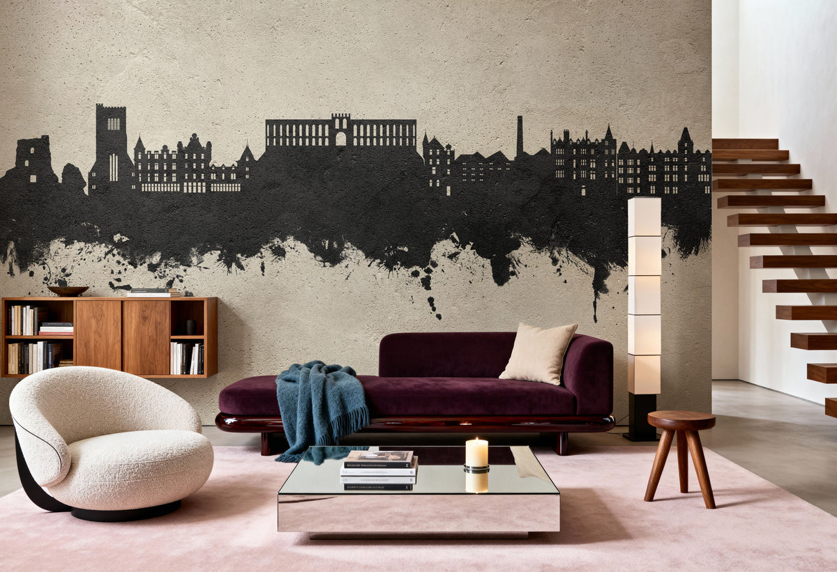 Oban Scotland Skyline Concrete Mural Wallpaper - room preview 05