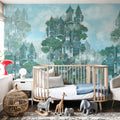 Treehouse Neighborhood Cool Mural Wallpaper - room preview 05