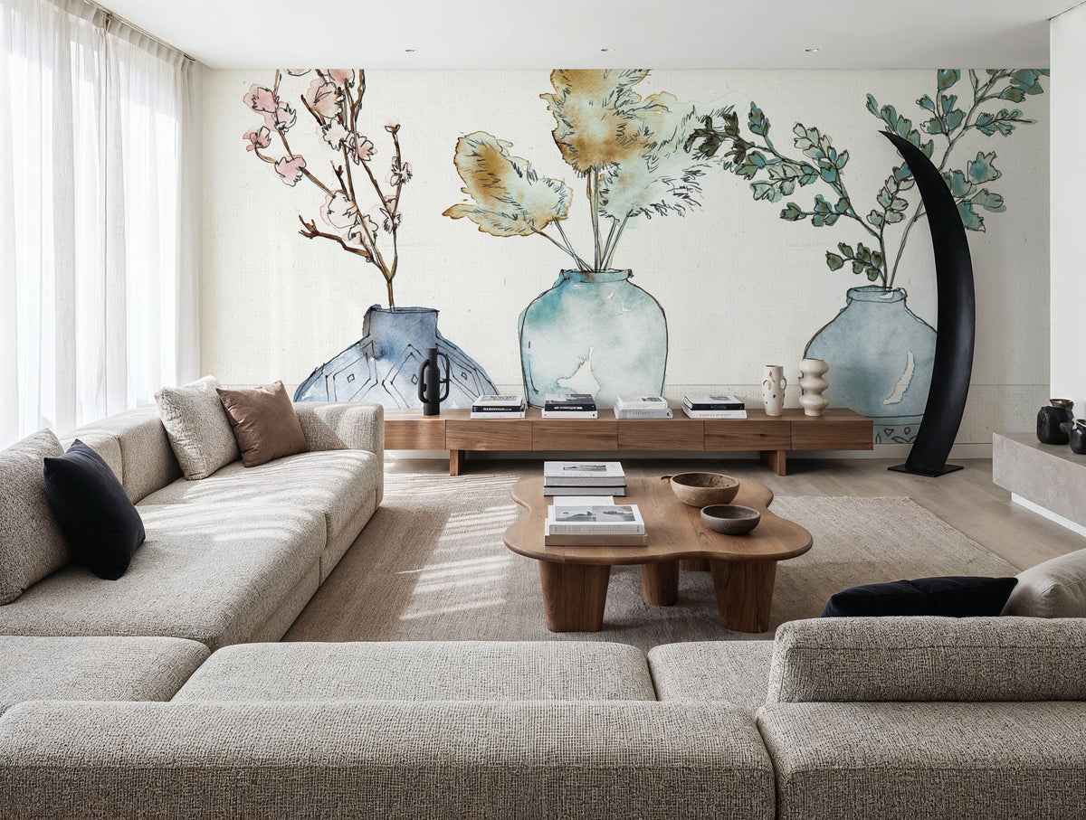 Fresh Flowers Mural Wallpaper - room preview 05