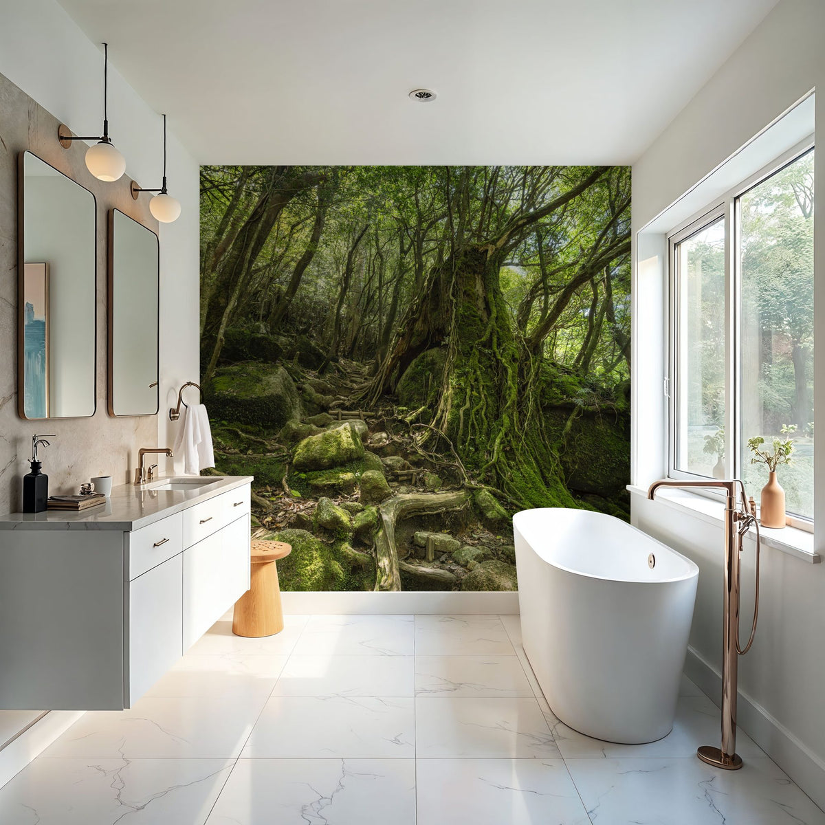 Moss Forest Mural Wallpaper - room preview 05