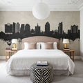 San Jose California Skyline Concrete Mural Wallpaper - room preview 05