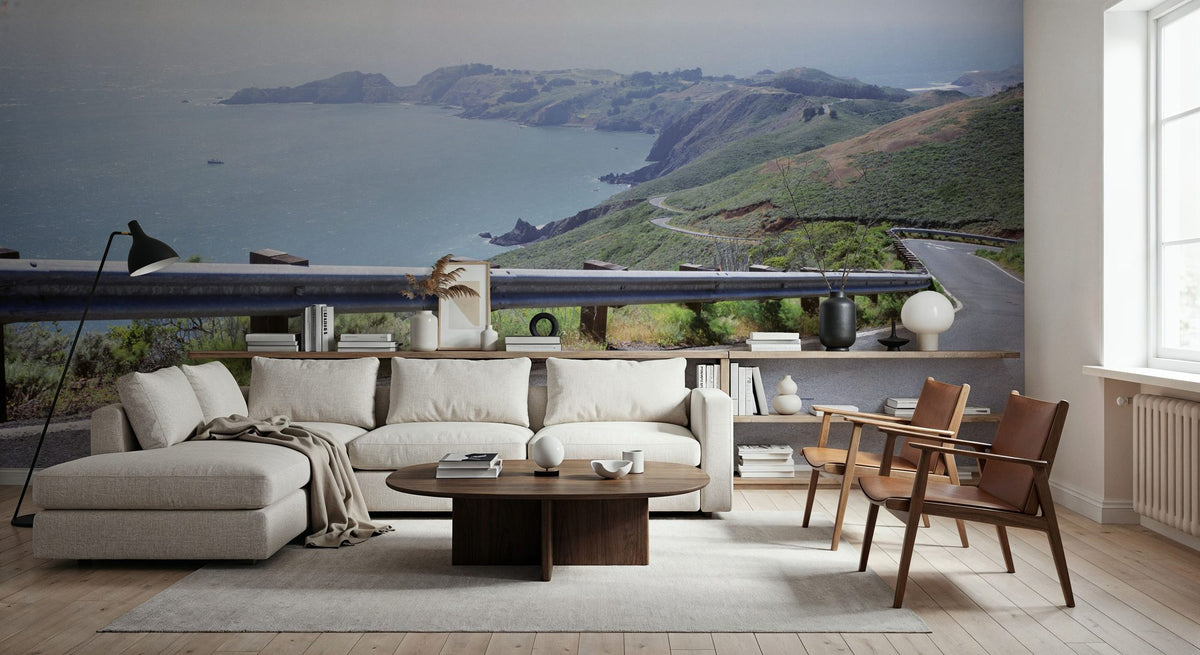 Coastal Highway Bend Mural Wallpaper - room preview 05