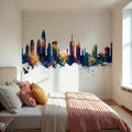 Nairobi Kenya Skyline Blue & Bronze Mural Wallpaper - room preview 05