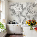 World Map Cities - Louiss Mural Wallpaper - room preview 05