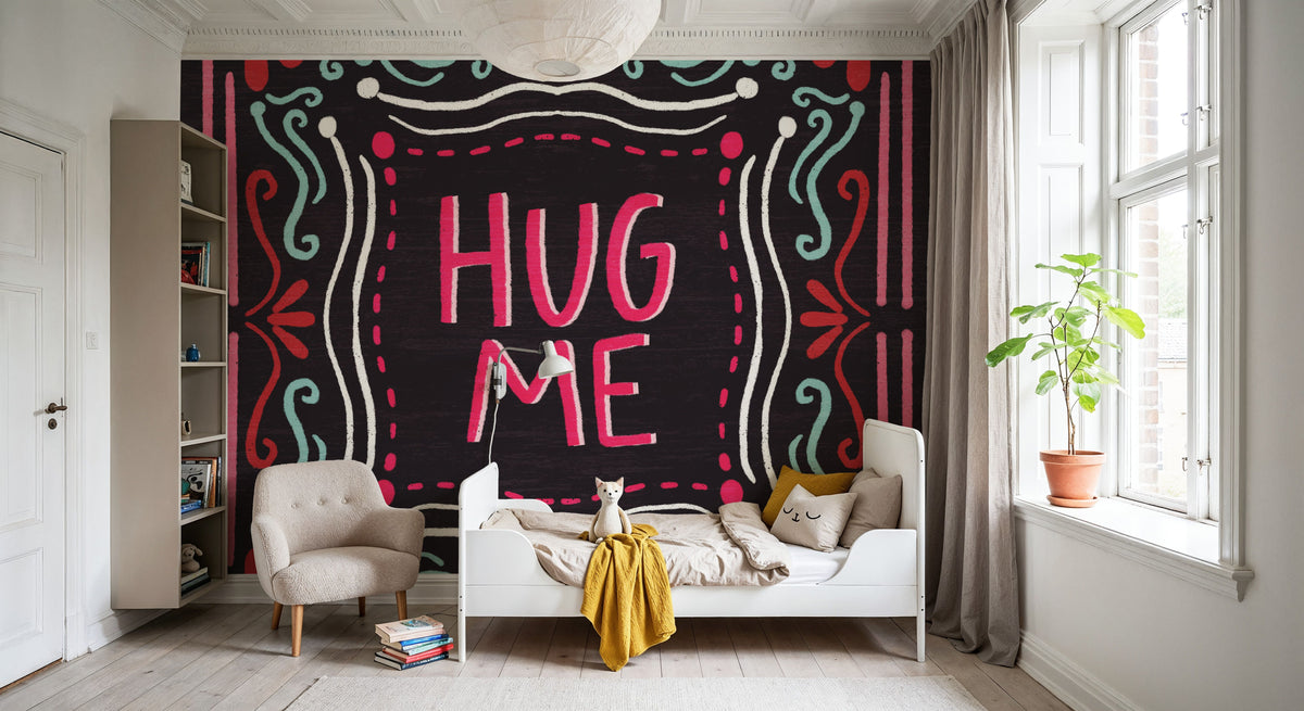Love Sentiments Hug Me Mural Wallpaper - room preview 05