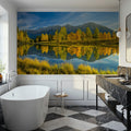 Quarry Lake Fall Mural Wallpaper - room preview 05