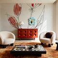 Line Flower I Mural Wallpaper - room preview 05