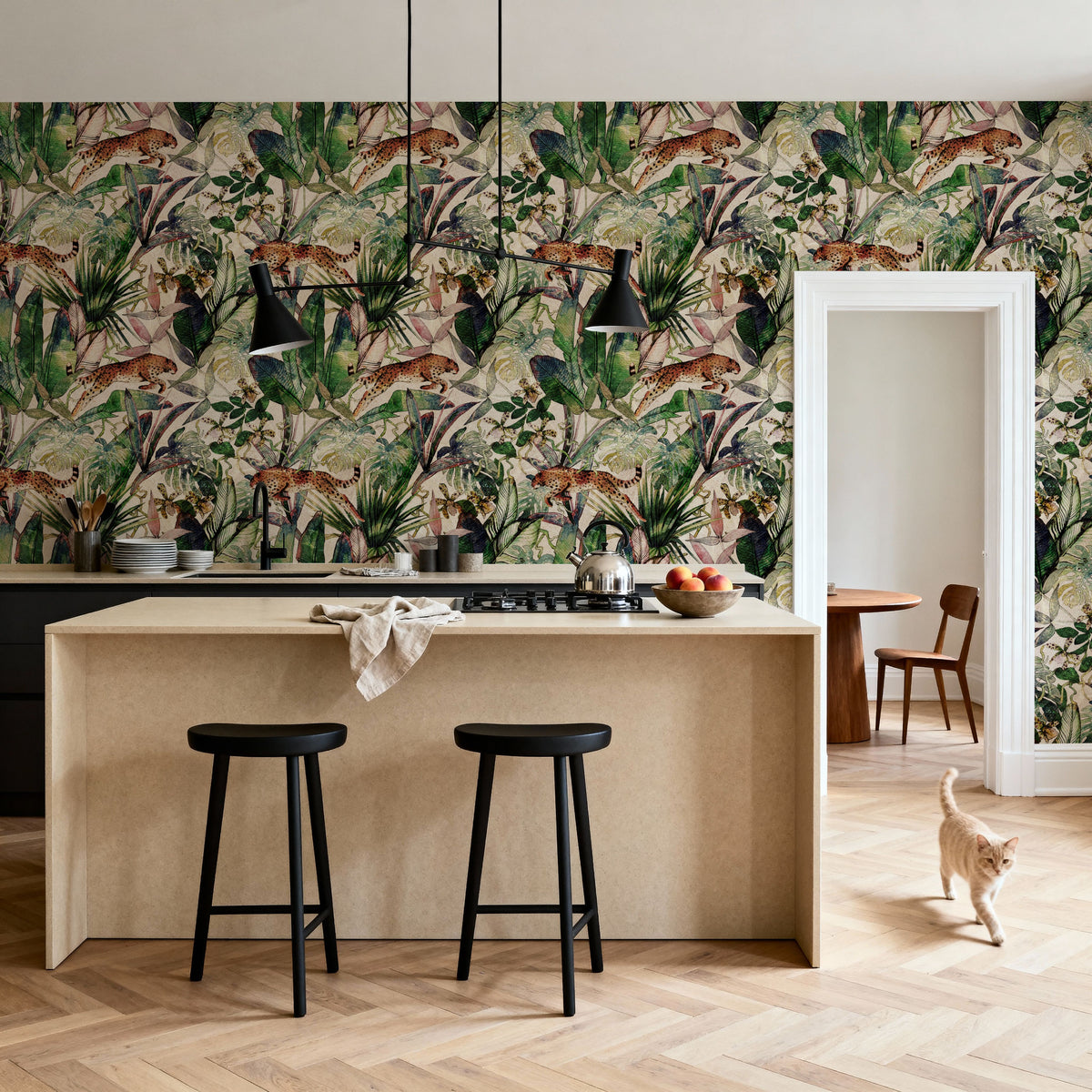 Wildcat Leaves Mural Wallpaper - room preview 05