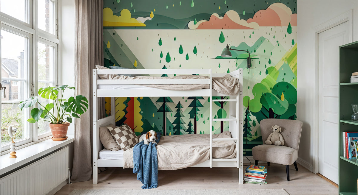 Fantasy Forest Summer Mural Wallpaper - room preview 05