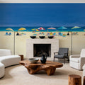 Day At the Beach Mural Wallpaper - Blue Tone - room preview 05