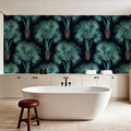 Elephant Ear Tree, Turqouise Mural Wallpaper - room preview 05