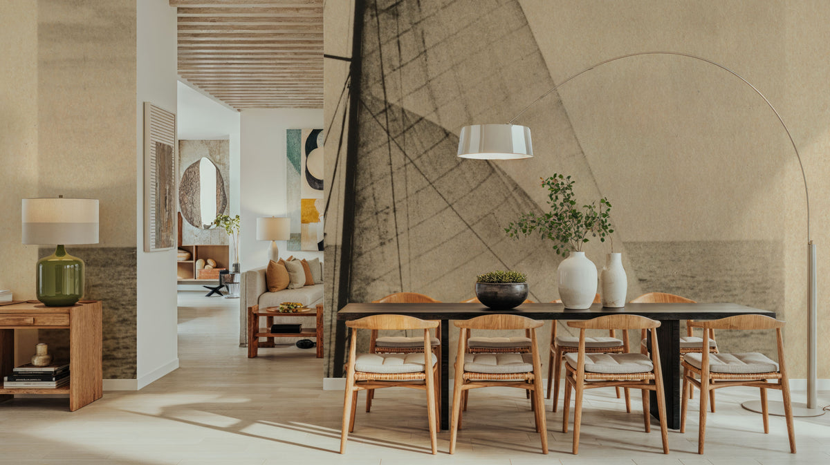Vintage Sailing Mural Wallpaper - room preview 05