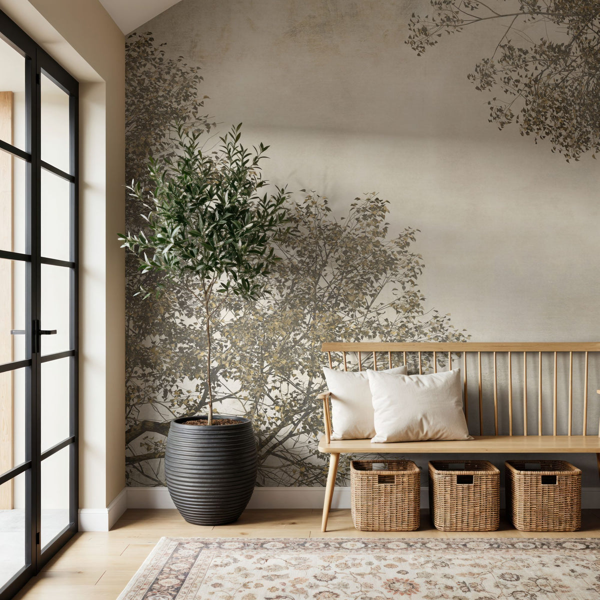 Tree Crowns Mural Wallpaper - room preview 05
