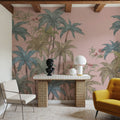 Palm Abode, Peach Mural Wallpaper - room preview 05