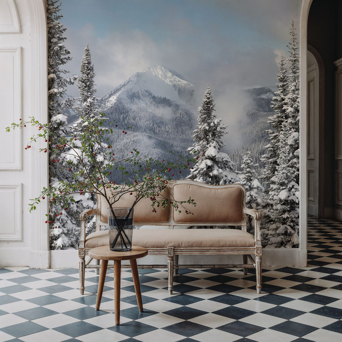 North Cascades Mural Wallpaper - room preview 05
