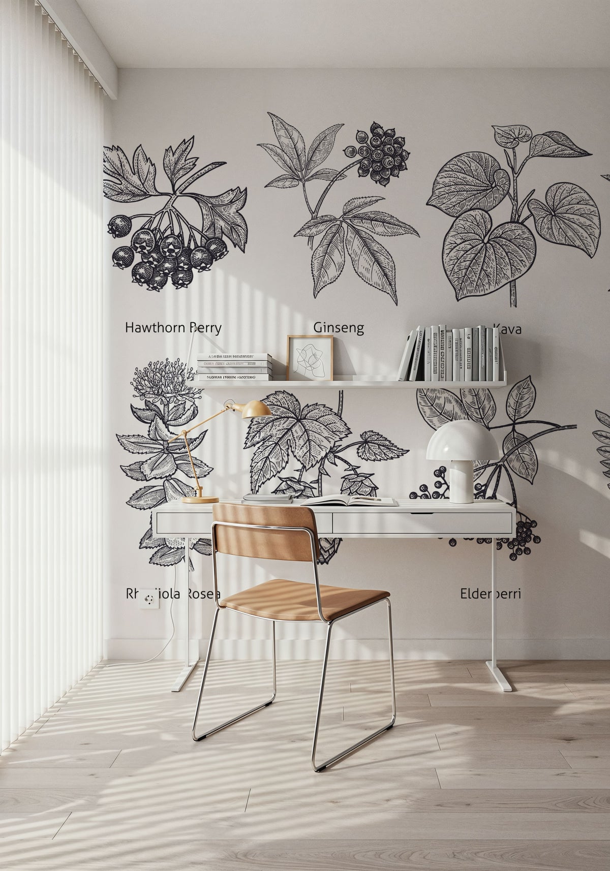 Map of Berries Mural Wallpaper - room preview 05
