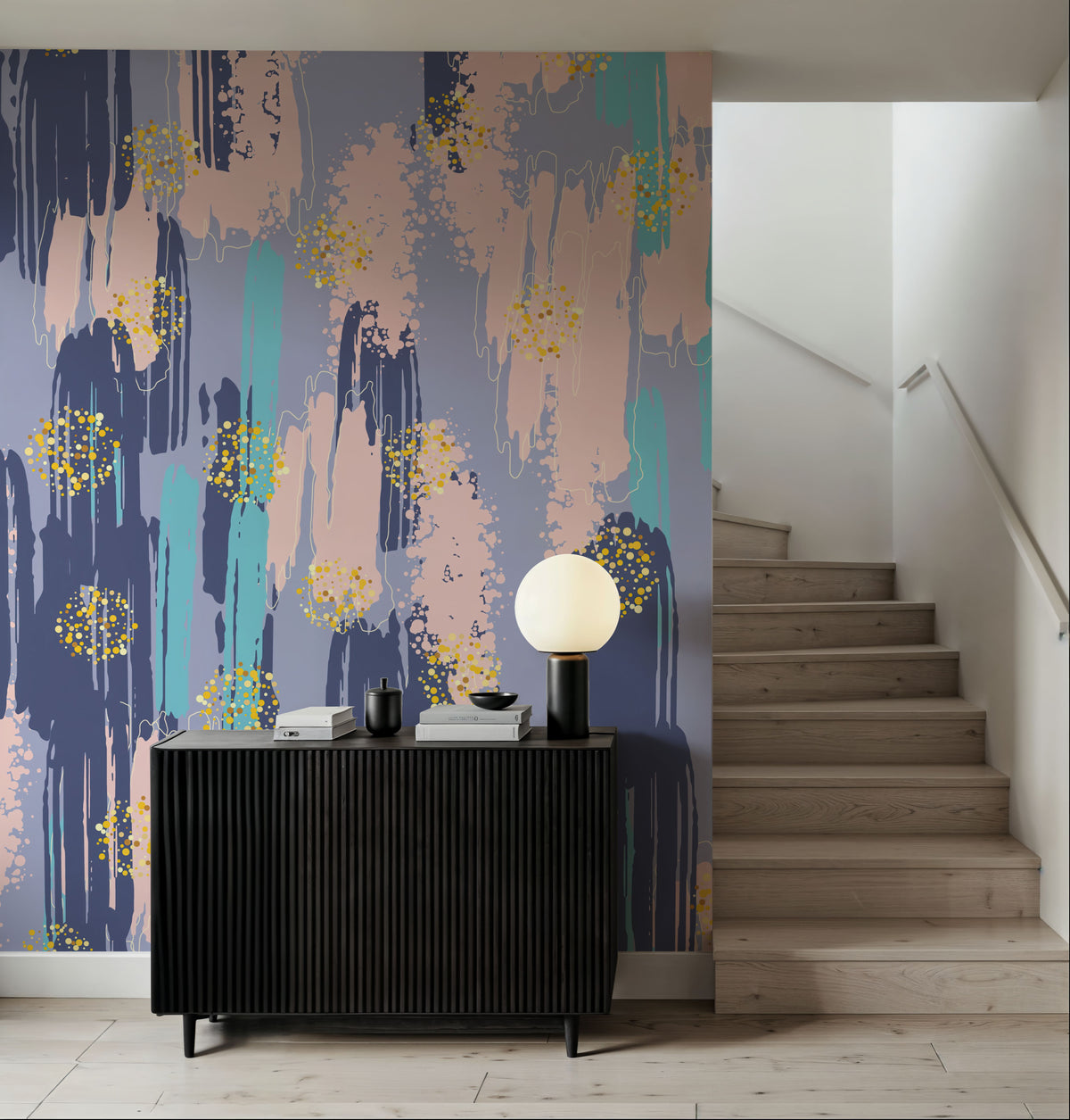 Shape and Splash Mural Wallpaper - room preview 05