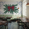 Holiday Tartan and Chinoiserie V Mural Wallpaper - room preview 05