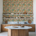 Harvest Paisley Mini Green Mural Wallpaper - room preview 05