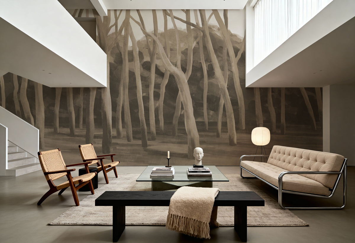 Dune Forest, Mocha Mural Wallpaper - room preview 05