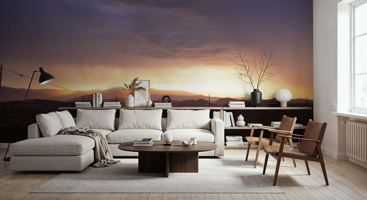 Sunset Highway Journey Mural Wallpaper - room preview 05