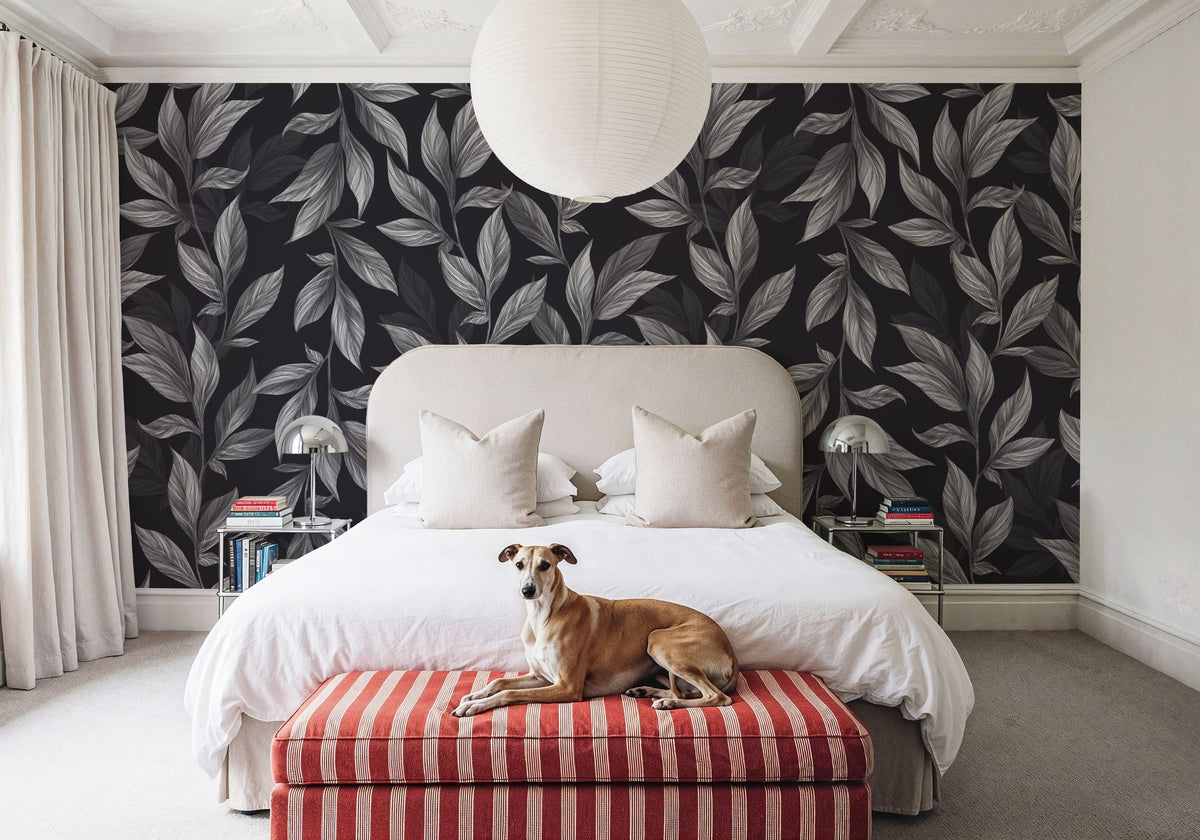 Sleeping Garden Leaves Mural Wallpaper - room preview 05