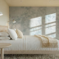 Flower Silhouette Blue Mural Wallpaper - room preview 05