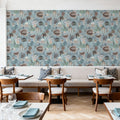 Deep Sea, Light Blue Mural Wallpaper - room preview 05