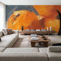 Orange Stack Mural Wallpaper - room preview 05