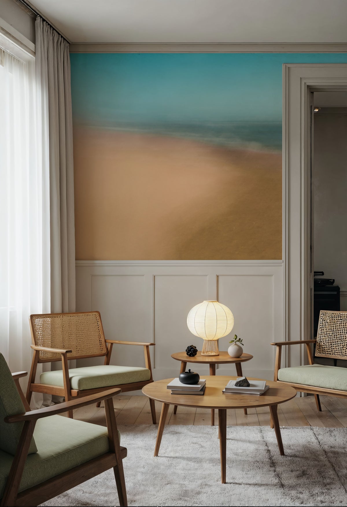 Sand and Surf Mural Wallpaper - room preview 05