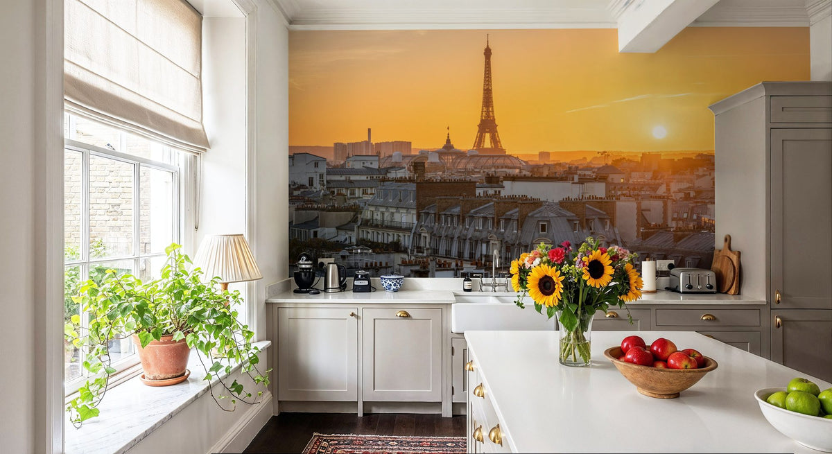 Sunset in Paris Mural Wallpaper - room preview 05