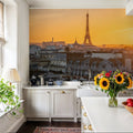 Sunset in Paris Mural Wallpaper - room preview 05