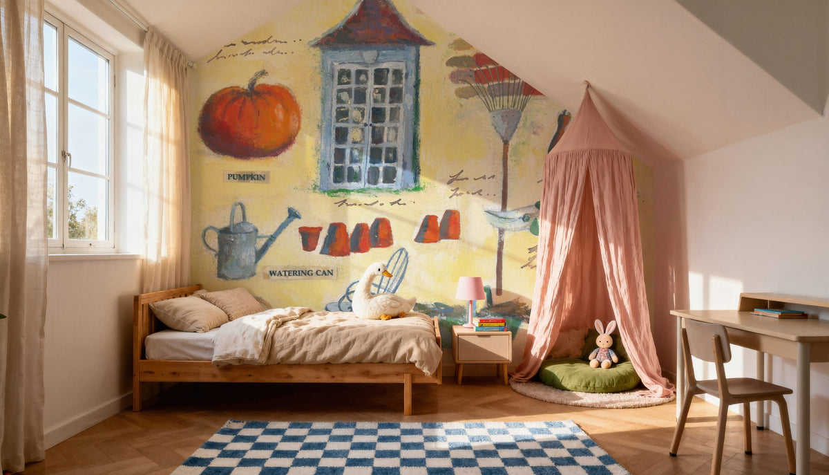 Fall Collage Mural Wallpaper - room preview 05
