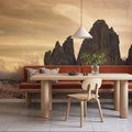 Golden Alpine Twilight Mural Wallpaper - room preview 05