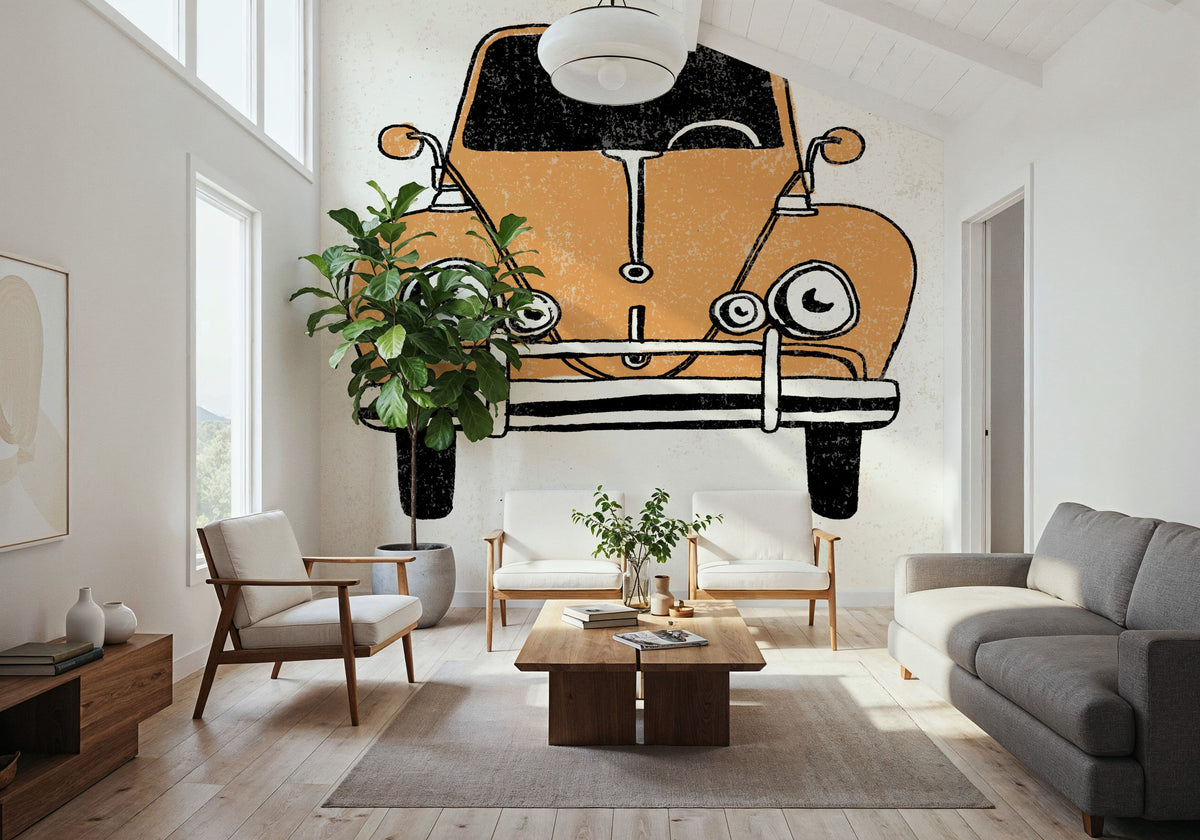 Road Trip Beetle Mural Wallpaper - room preview 05