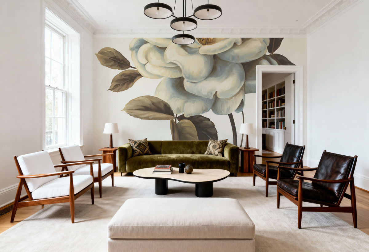 Floral Bliss Rose II Mural Wallpaper - room preview 05