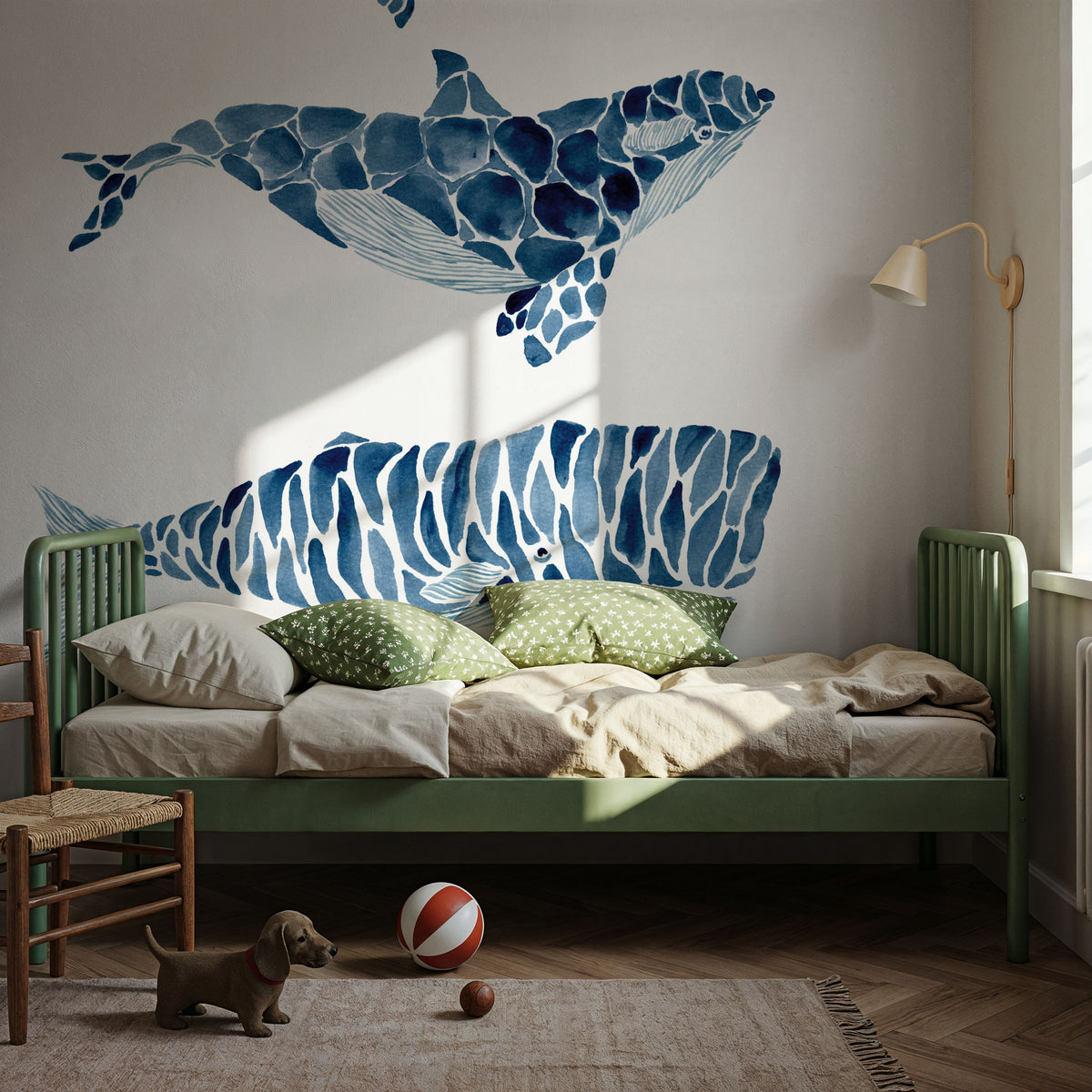 Whales Mural Wallpaper - room preview 05