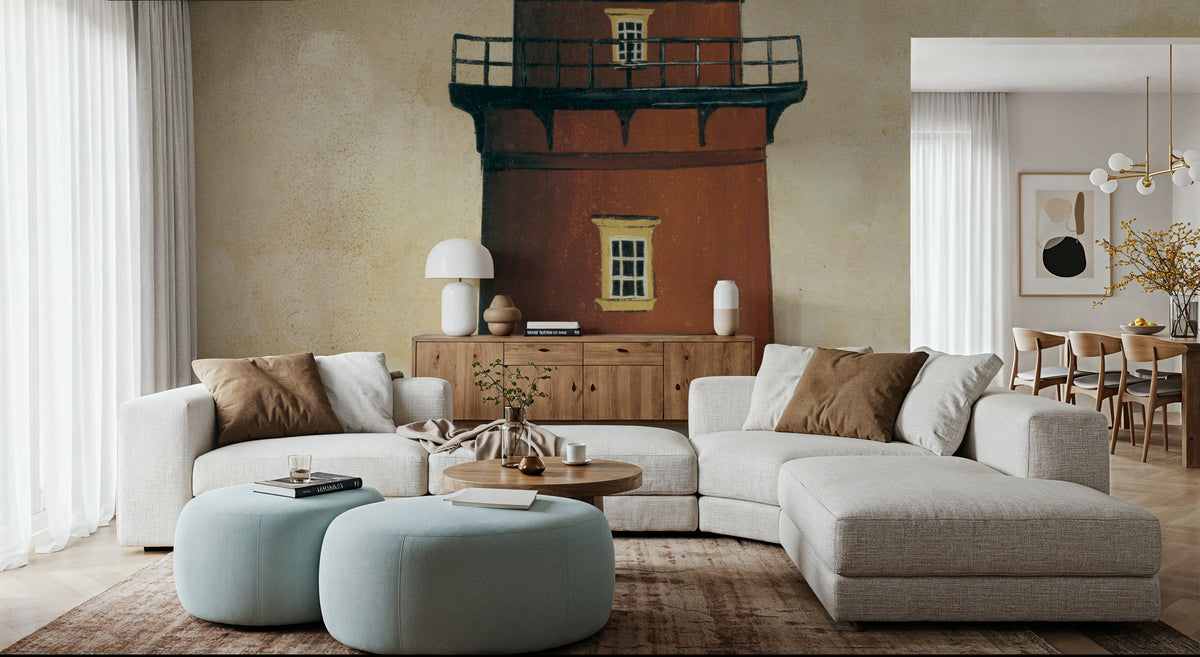 Harbor View Mural Wallpaper - Warm Tone - room preview 05