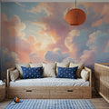 Clouding, Pink & Lavender Mural Wallpaper - room preview 05