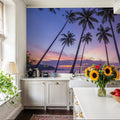 Sunset Palm Vista Mural Wallpaper - room preview 05