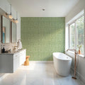 Mixed Forest Circles Inverse Mural Wallpaper - room preview 05