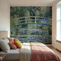 Water Lilies and Japanese Bridge Mural Wallpaper - room preview 05