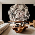 Metallic Rose in 3d Effect Mural Wallpaper - room preview 05