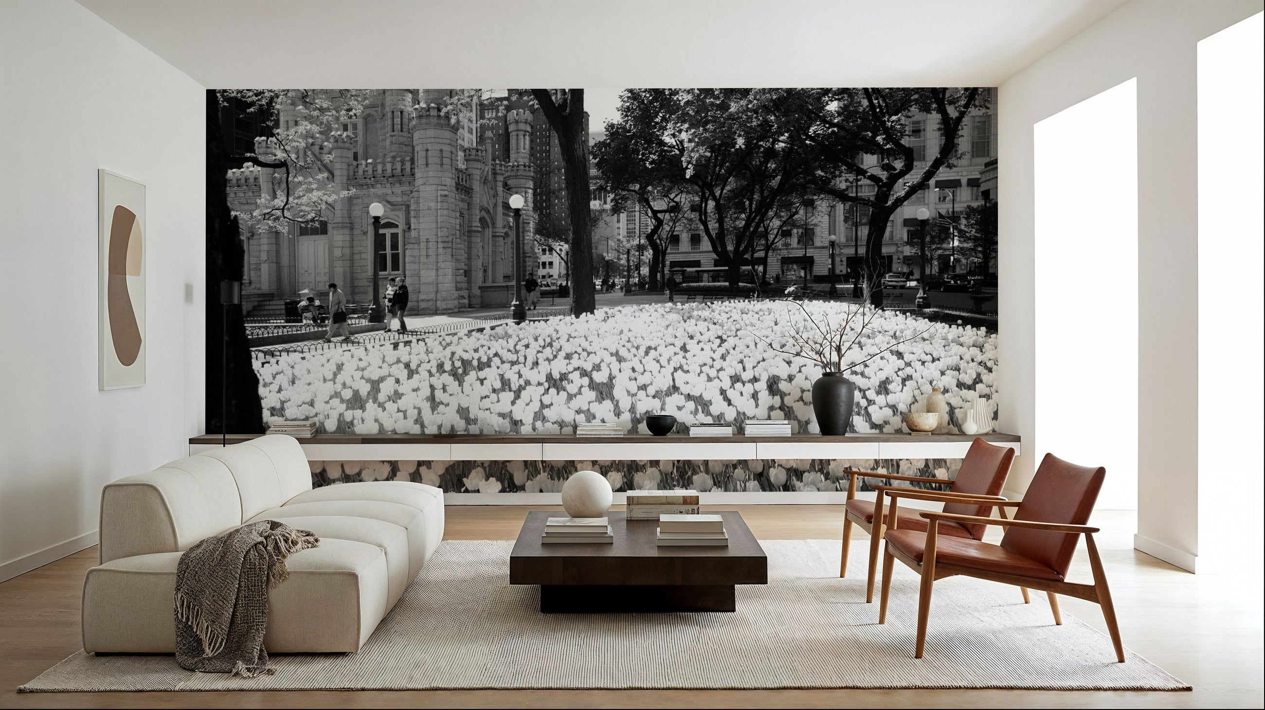 Castle Garden Promenade Mural Wallpaper