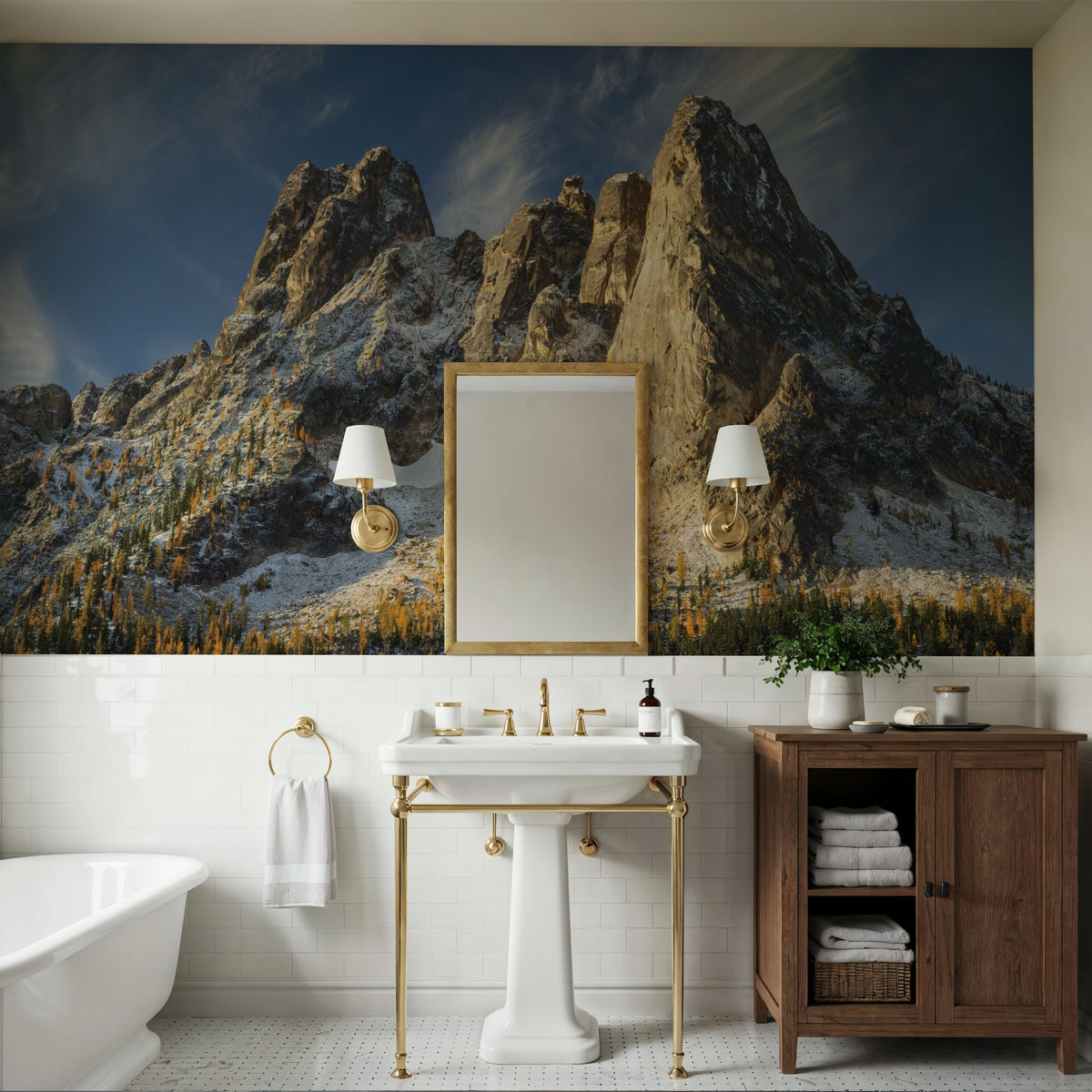 Liberty Bell Mountain Mural Wallpaper - room preview 05
