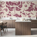 Floral Toile I Berry Mural Wallpaper - room preview 05
