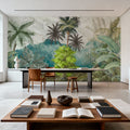 Banana Trees Sketching Mural Wallpaper - Cool Tone - room preview 05
