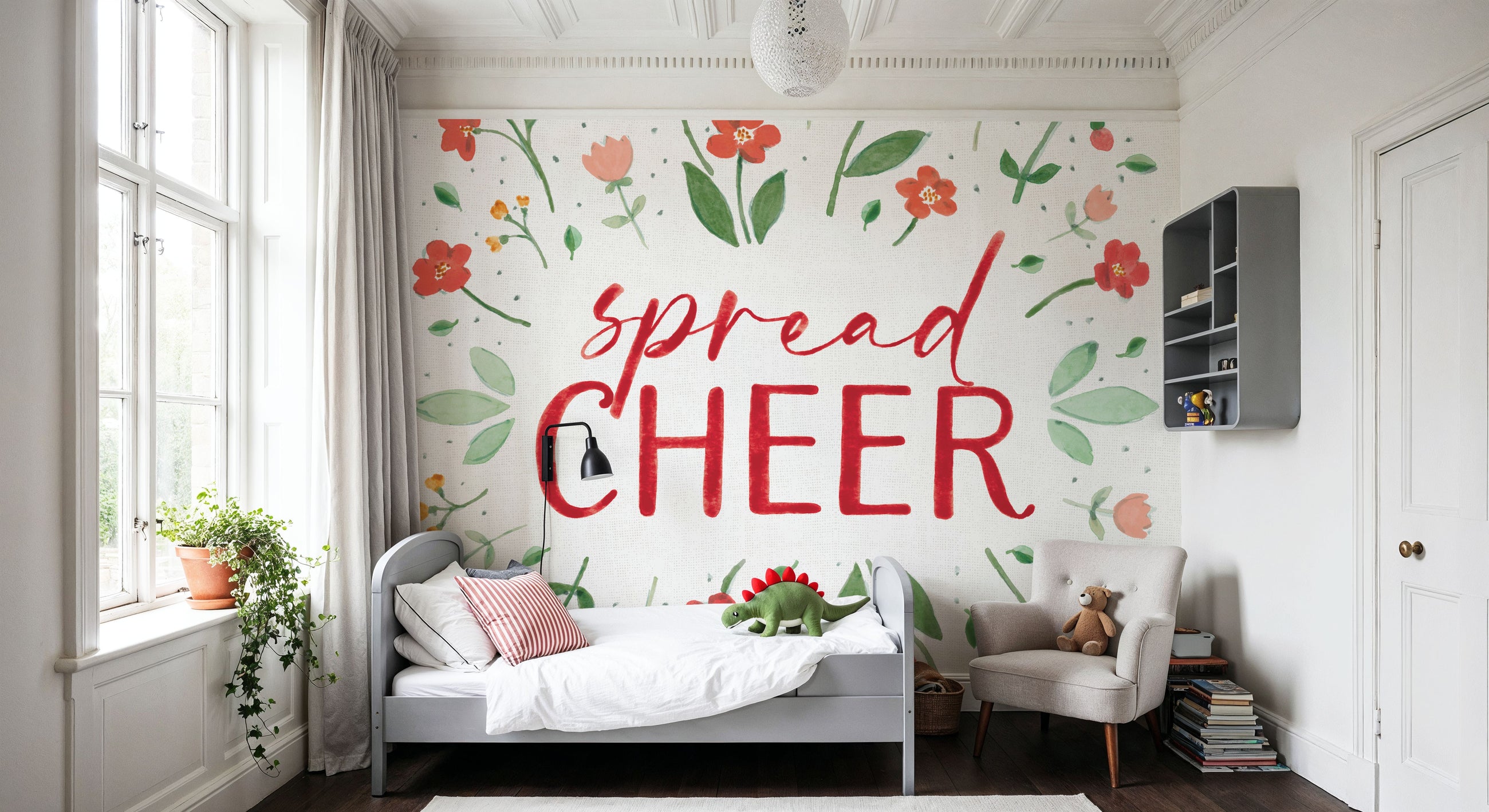Holiday Bows V Mural Wallpaper